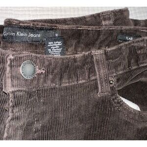 Calvin Klein Jeans Brown‎ Corduroy Flare Leg Trousers Women's Size 12